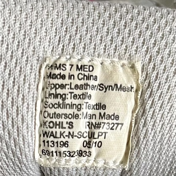 FILA Walk-N-Sculpt Rocker Shoes Sz. 7M US, Silver/Pink, Leather/Mesh, Walking - Picture 11 of 12